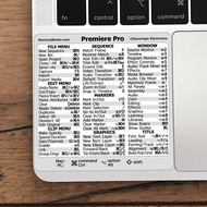 Adobe Premiere Pro Quick Reference Keyboard Guide Shortcut Sticker, Laminated Vinyl, Compatible with