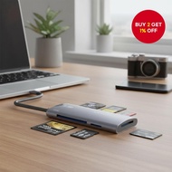 6 in 1 USB SD Card Reader Adapter for Type C TF XD CF M2 Memory Fast Data Transfer