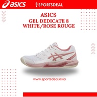 Asics Gel Dedicate 8 Pickleball Shoes Womens (White-Rose Rouge)