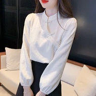 Shirt Women New Chinese Style Retro Button Up Autumn Improved Cheongsam