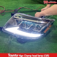 ไฟหน้า ไฟหน้าแต่ง Vigo champ 2011 2012 2013 2014 โปรเจ๊กเตอร์สีดำ NT ลาย Lexus ลายใหม่ล่าสุด