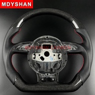 Real Glossy Black Carbon Fiber Steering Wheel for Audi B8.5 A3 A4 A4L A5 Q3 Q5 S3 S4 S5 RS3 RS4 RS5 
