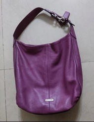 Coach 紫色皮革單肩包