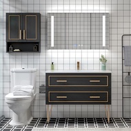 Nordic bathroom cabinet combination intelligent mirror cabinet bathroom light luxury floor type wash