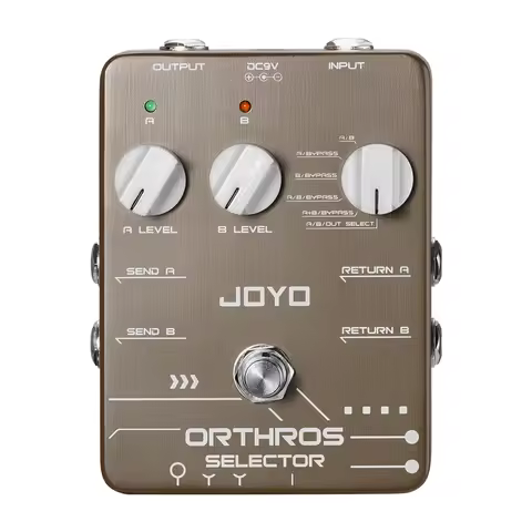 JOYO JF-24 ORTHROS SELECTOR Line Selector Guitar Pedal A/B 2 Line Loops Independent Control Connect 