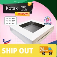 (10/ 20pcs) White Window KUIH LAPIS box, Tray box/KUIH LAPIS box