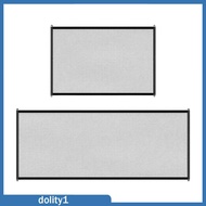 [Dolity1] Retractable Gate for Dogs 4 Hooks Indoor Child Gate Mesh Pet Gate Black