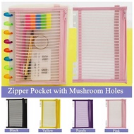 A5/B6 Zip Pockets Binder Pockets DIY Disc Bounds Binding Notebooks  Accessories  LF19-293