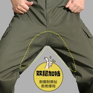Pants pants Men Work pants Plus Crotch Thick Wear-Resistant Cotton Loose Welding Labor Insurance Tro