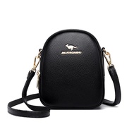 handphone sling bag Emgrand Kangaroo Genuine Leather Packet Three-Layer Women 'S Bag2022New Versatile Soft Leather Phone