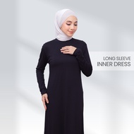 ALAYNA Inner Dress Long Sleeve | Inner Dress Gamis Muslimah Baju Dalam Lengan Panjang Wanita Inner J