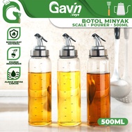 500ml Glass Vegetable Oil Bottle Pourer Clip 500ml Large Glass Olive Oil Bottle