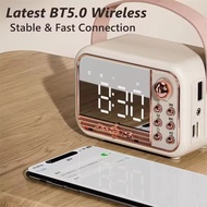Wireless Bluetooth Speaker LED Display Alarm Clock HIFI Sound Bluetooth Long Standby Speaker