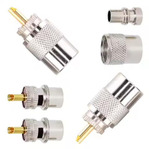 RG58 RG59 RG6U RG-213 Coaxial Cable UHF PL259 Male Plug with Reducer Connector