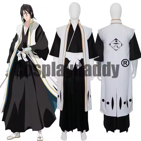 IN STOCK Captain of the 6th Division Byakuya Kuchiki Shinigami Kimono Outfit Anime Cosplay Costume