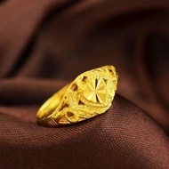 จัดส่งในพื้นที่ [ของแท้ 100% ส่งไว!]ทองแท้หลุดจำนำ แหวน  แหวนทองไม่ลอก แหวนทอง 1บาท ลายมังกร ยิงทราย ชุบทอง24K ผลิตจากช่างฝีมือเยาราช แหวนทองไม่ลอก ชุบทอง แหวนทองครึ่งสลึงแท้ ทอง แหวนทองแท้1กรัม แหวนทองครึสลึง แหวน เท่ๆ