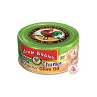 [lchf.my] 3 x 150g AYAM Brand canned Tuna Chunks in Olive Oil - HALAL OMEGA 3 - in natural Extra vir