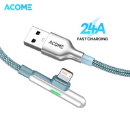 GAMEN x ACOME Kabel Data Gaming L-Shape 90 Degree QC 3.0 Fast Charging 3A Micro USB Type C Lightning
