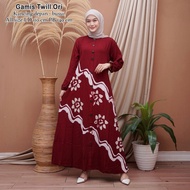 gamis twill ori kancing | gamis twill ld 110 | gamis batik pekalongan - 03