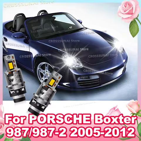 LED Headlights Canbus 1:1 HID Xenon Auto Lamp 50000LM Turbo LED Bulb For PORSCHE Boxter 987 2005-201