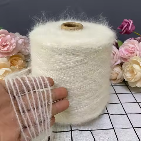 1PC 500g Mohair Silk Wool Yarn Knitting Angora Yarn Soft Crochet Thread For Scarf Shawl Sweater Fluf