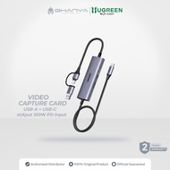 UGREEN 65856 Video Capture Card USB / Type C with PD 100W 4K 30Hz 2K 60Hz HDMI Loop Out 1080P 60Hz U
