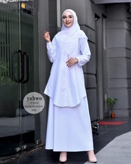 SET ROK PEMDA KHEKI R 020/PAKAIAN DINAS WANITA TERBARU/SET ROK PUTIH PUTIH/BAJU SETELAN WANITA BAHAN