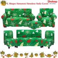 Sheleep Sofa Cover Set Green Christmas Gift Design Sofa Cover L shape/Armrest/Armless Sofa Cover
