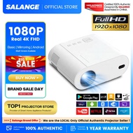 Salange Projector 4K Support with 5G WiFi Bluetooth, Android TV 11 Native 1080P 400ANSI Full-Sealed Optical Engine Home Movie Outdoor Projector with Autofocus, Apps, Stereo Sound Compatible with HDMI/USB/VGA/AV/Smartphone/TV Box/Laptop