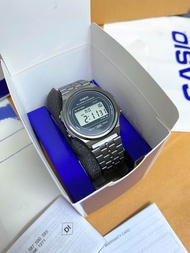 Casio Standard นาฬิกาข้อมือผู้ชาย สายสแตนเลส รุ่น A171WEGG-1A - สีดำ