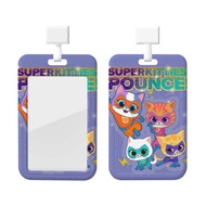 SuperKitties ID Badge Holder with Lanyard, Hard Plastic Key Card Work Badge Sleeve for Office, Schoo