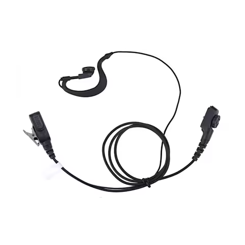 Earpiece for Hytera PD702 Radio G-Shape Surveillance Headset with Mic and PTT for Walkie Talkie 2 Wa