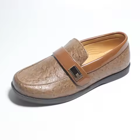 Boys Kids Loafers Moccasin Boat Deck Slip On Buckle Casual Party Dress Shoes