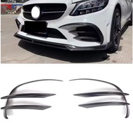 Mercedes W205 19+ C class AMG fog light canard fang front bumper canard trim splitter spoiler W205 c