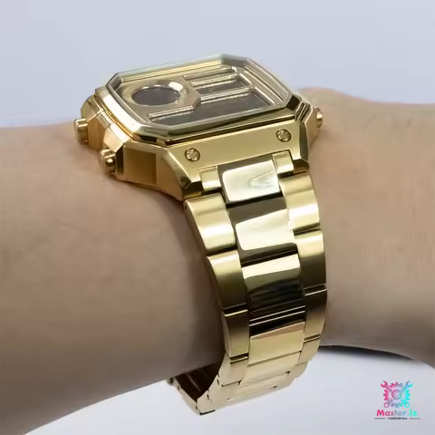 316L Stainless Steel Solid Watch Strap Royale Mod Brushed Polished Bracelet For Casio AE1200WH Metal