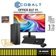 COBALT OFFICE ELF AMD - Ryzen 5 5600G/8500G - 16GB/32GB RAM - 1TB/2TB SSD+CR-808+Acer Monitor (3Yrs 