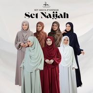 [HANNA MIRAE] Set Najjah Material Nida Abaya dan Instant Khimar Free Purdah