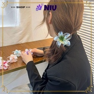 NIU Hair Claw, Plastic Plumeria Flower Shape Hairpins, Colorful Shark Clip Bohemian Styling Hair Cli