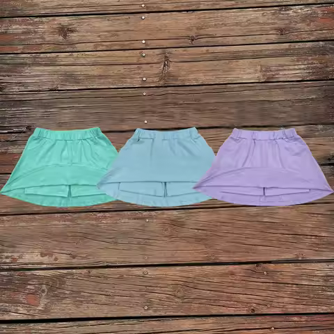 Wholesale Sibling Baby Girls Pocket Cotton Skorts Skirts Infant Elastic Bottom Clothing Kids Toddler