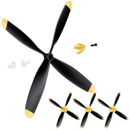 Hollowfly 3 Sets Spare RC Plane Propellers 4 Blade Propeller Compatible with Mustang P51 RC Plane 4