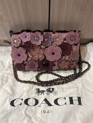Coach Bag 粉色立體花 Hand Bag 手袋 斜孭袋