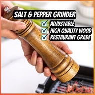 Salt Pepper Manual Grinder Black Paper Lada Hitam Wood Grinder Adjustable Pengisar Lada Garam Manual Grinder