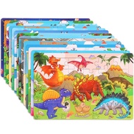 SAM Puzzle3D Educational Toys for Children with Dinosaur Motif, Thick Paper Puzzle, Size 9cmx9cm Din