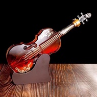 sHOT!! Violin Glass Wine Bottle Seal Creative Heat-resistant Glass Transparent Glass Empty Wine Bott