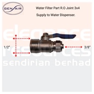 GEN AIR Water Filter Part R.O Joint 3x4 1/2'' to 3/8'' (9mm)