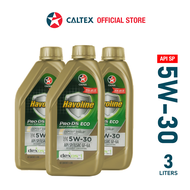 CALTEX Havoline Pro DS ECO Fully Synthetic Engine Oil 5W-30 (1Liter/3 Bottles)  ILSAC GF-6A / API SP