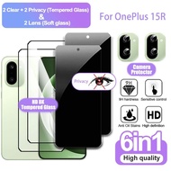 6 IN 1 Privacy & Clear Film OnePlus 15R Tempered Glass Film for OnePlus 15 15R 15T 13R 13S 13T 10T 1