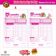 NOTA LOUNDRY 2 RANGKAP UKURAN 10 X 16 CM NOTA LOUNDRY MURAH NOTA BON 2 PLY LOUNDRY NAMA TOKO NOTA LO
