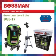 BOSSMAN 5 Line Laser Level BGE17 Green Light Laser Level Line BGE 17/ Laser tukang bangunan / Laser 