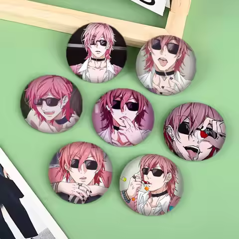 1pc Anime Ayato Yuri Badges Anime Round Laser Badge Cartoon Brooch Clothes Backpack Accessories Lape